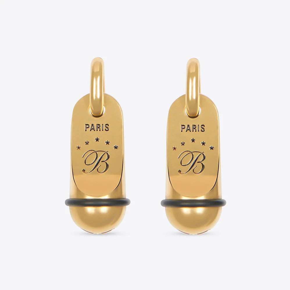 Balenciaga Hotel Earrings in Gold Aluminium and Brass for Women Balenciaga Hotel Earrings in Gold Aluminium and Brass for Women
