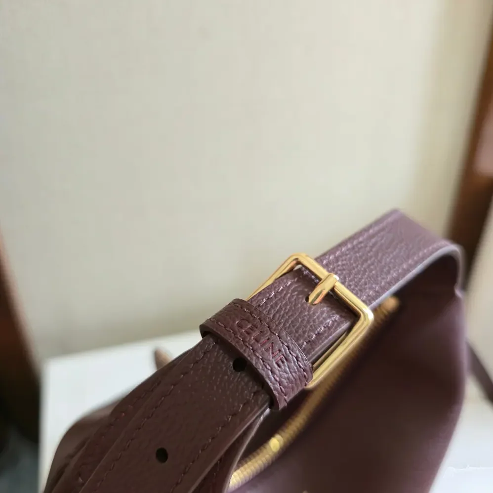 Celine Teen Celine Lulu in Grained Calfskin for Women in Deep Burgundy