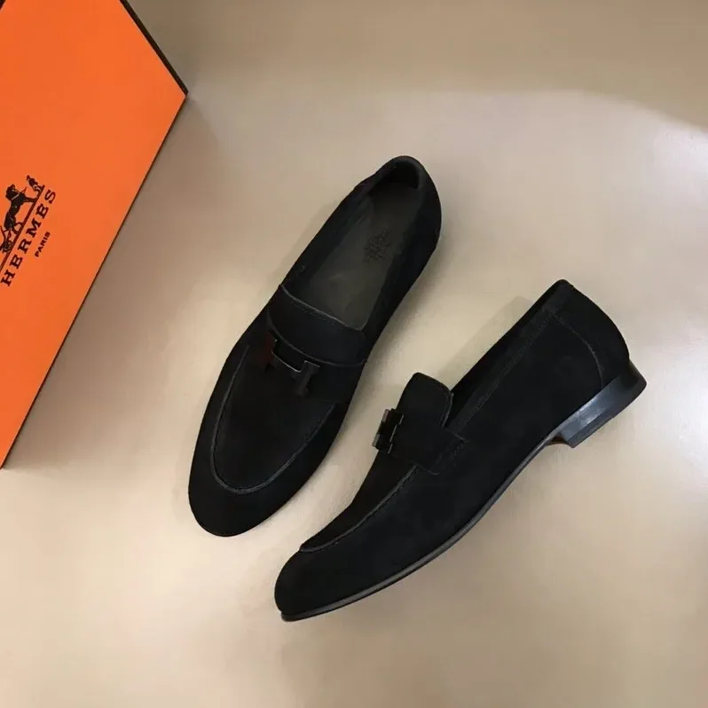Hermes Paris Loafers Black