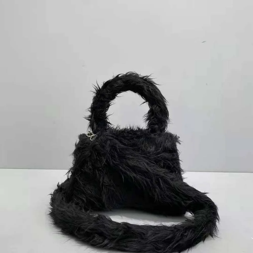 Balenciaga Fluffy Hourglass Top Handle Bag in Back for Women