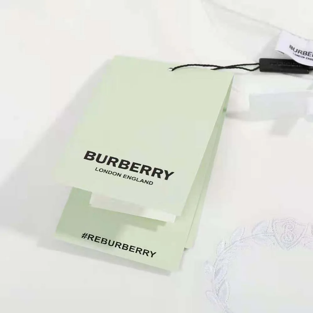 Burberry Embroidered Oak Leaf Crest Cotton T-shirt for Men in White