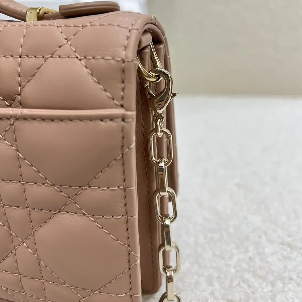 Dior My Dior Mini Bag Rose des Vents Cannage Lambskin for Women Dior My Dior Mini Bag Rose des Vents Cannage Lambskin for Women
