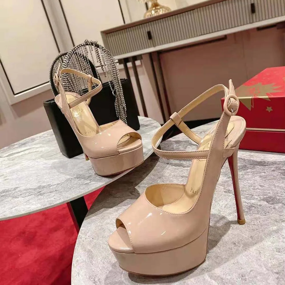 Christian Louboutin So Jenlove Alta 150 mm Heel Height for Women in Sandy