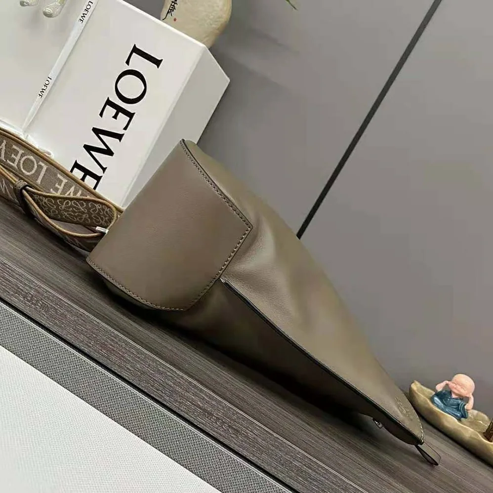 Loewe Anton Sling in Supple Smooth Calf and Jacquard for Men in Brown