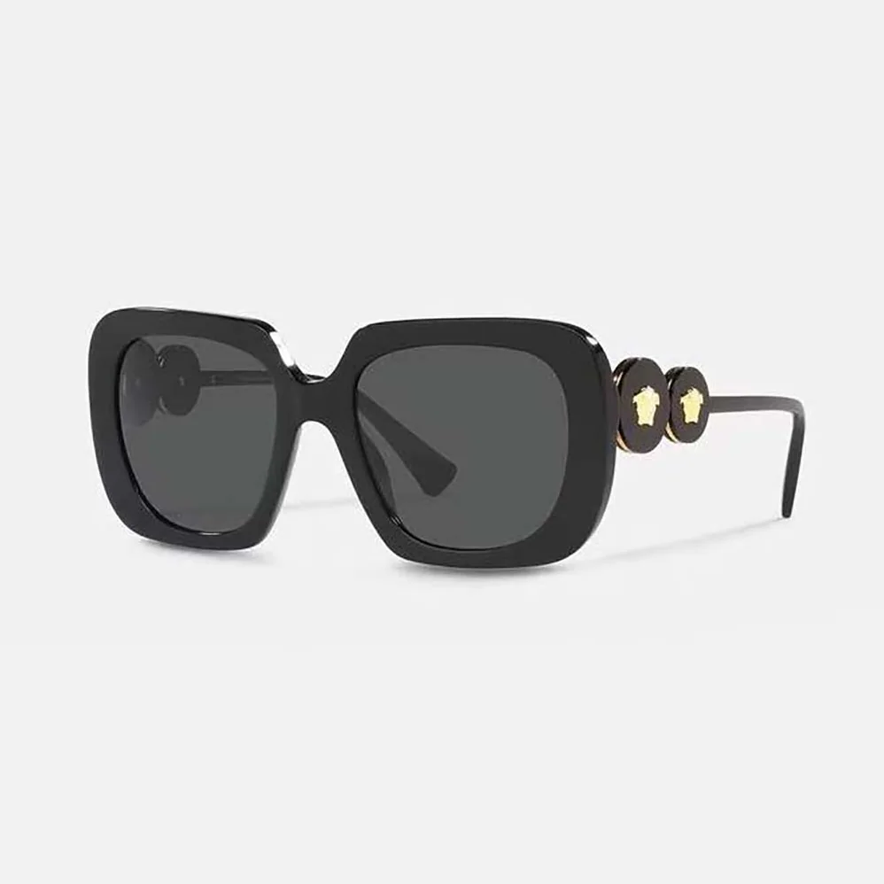 Versace Double Medusa Squared Sunglasses for Women in Black Versace Double Medusa Squared Sunglasses for Women in Black