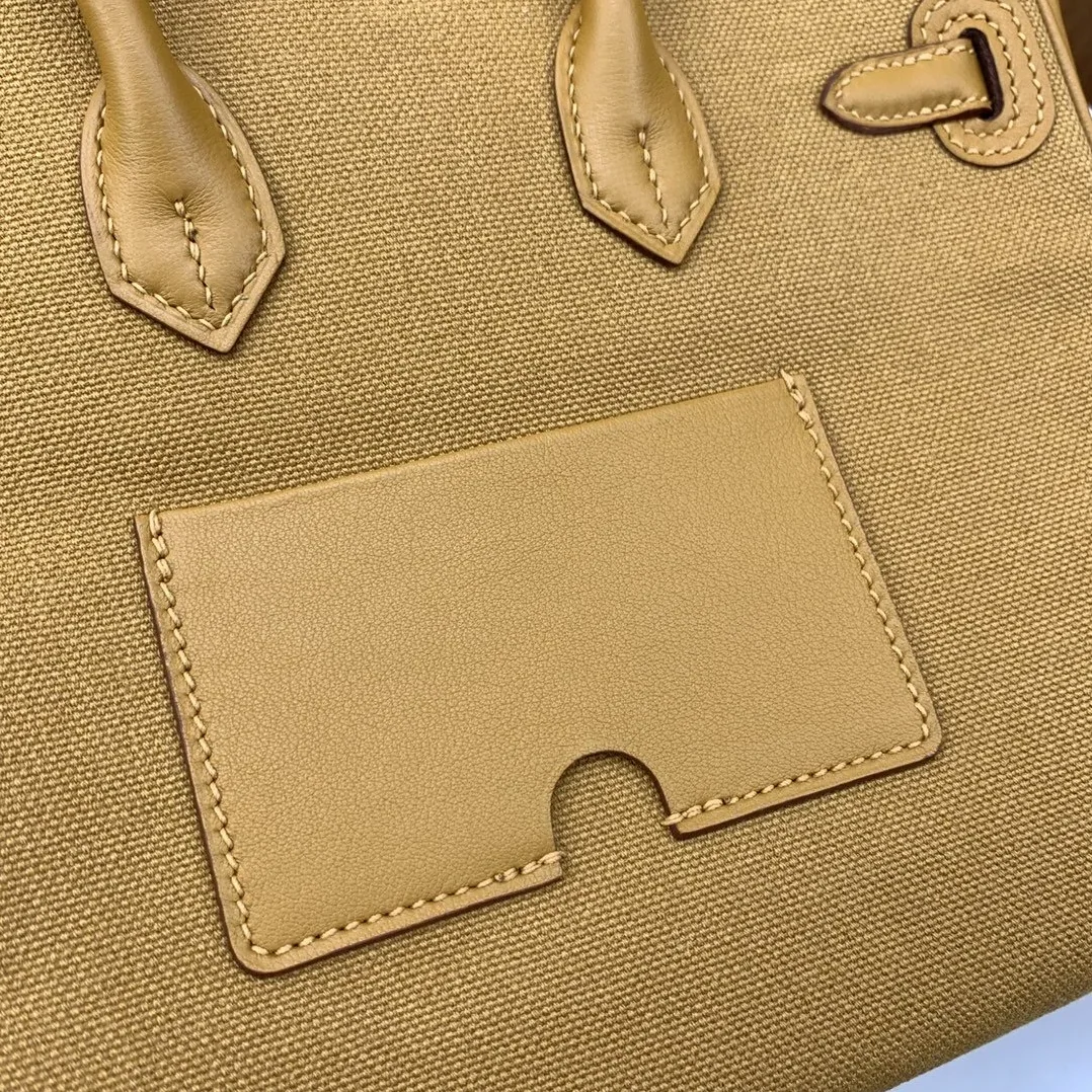 Hermes Birkin Cargo 25 Top Handle Bag in Beige Silver Hardware Hermes Birkin Cargo 25 Top Handle Bag in Beige Silver Hardware