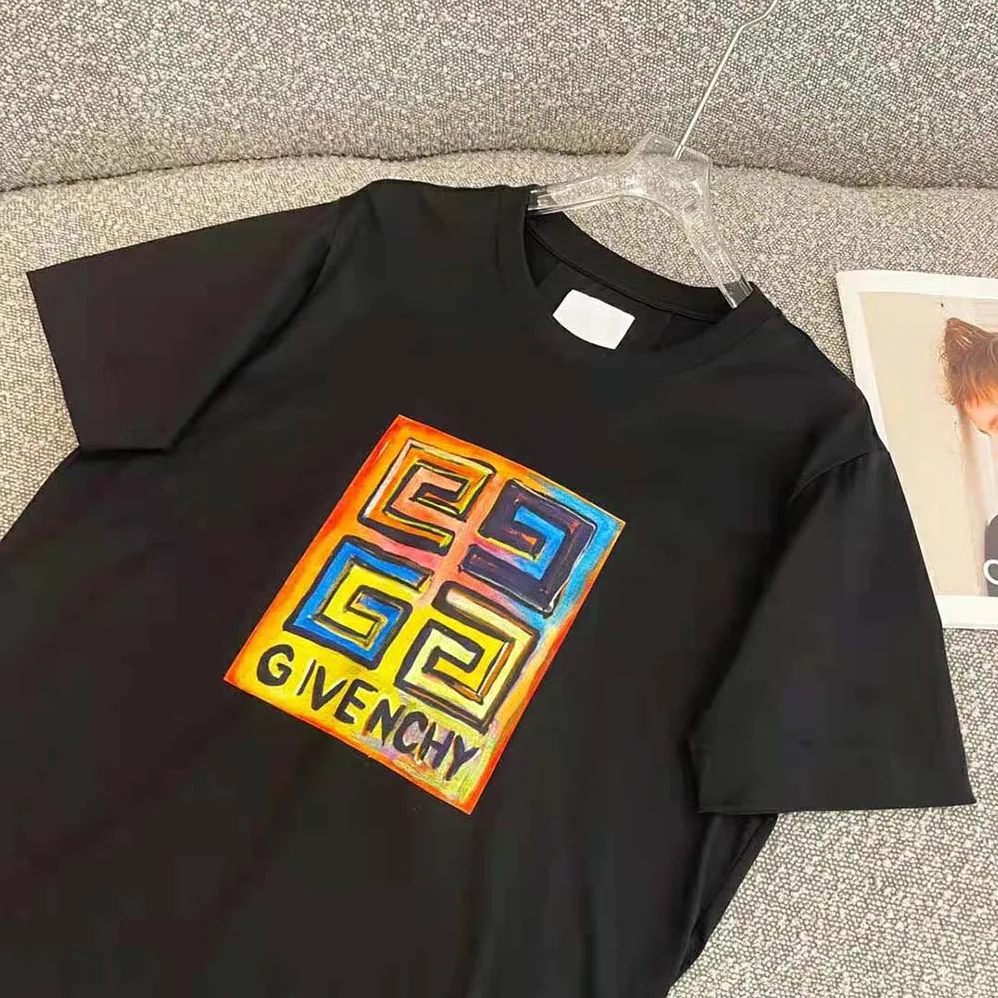 Givenchy Slim Fit T-shirt in Jersey with 4G Sun Print for Men in Black