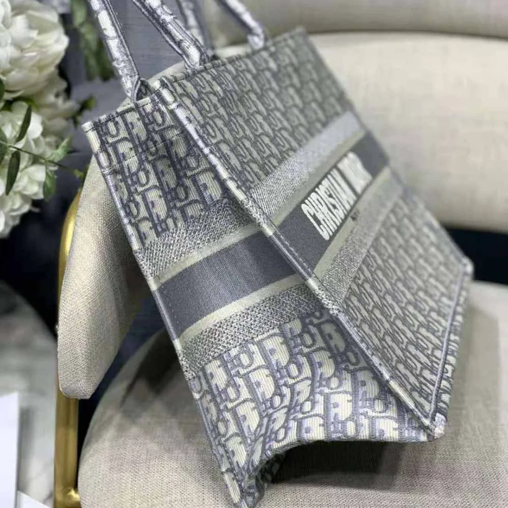 Dior Small Dior Bbook Tote for Women in Silver