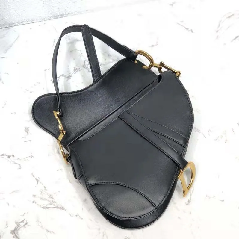 Dior Mini Saddle Bag in Black Calfskin for Women