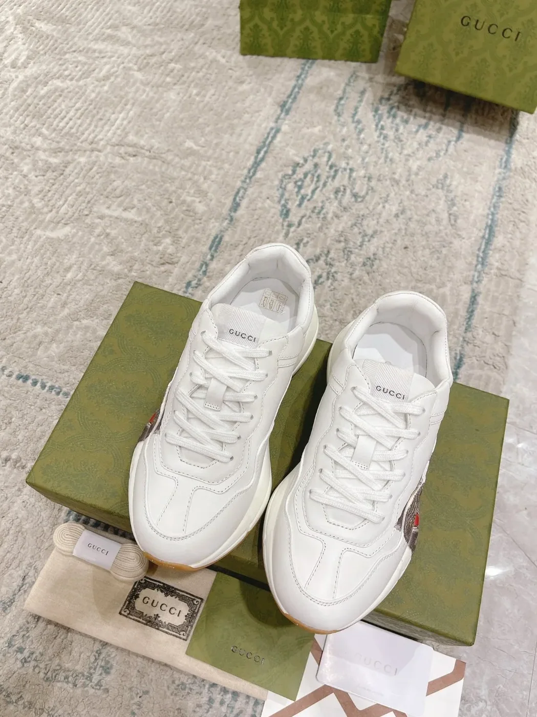Gucci Rhyton Tiger Sneaker White