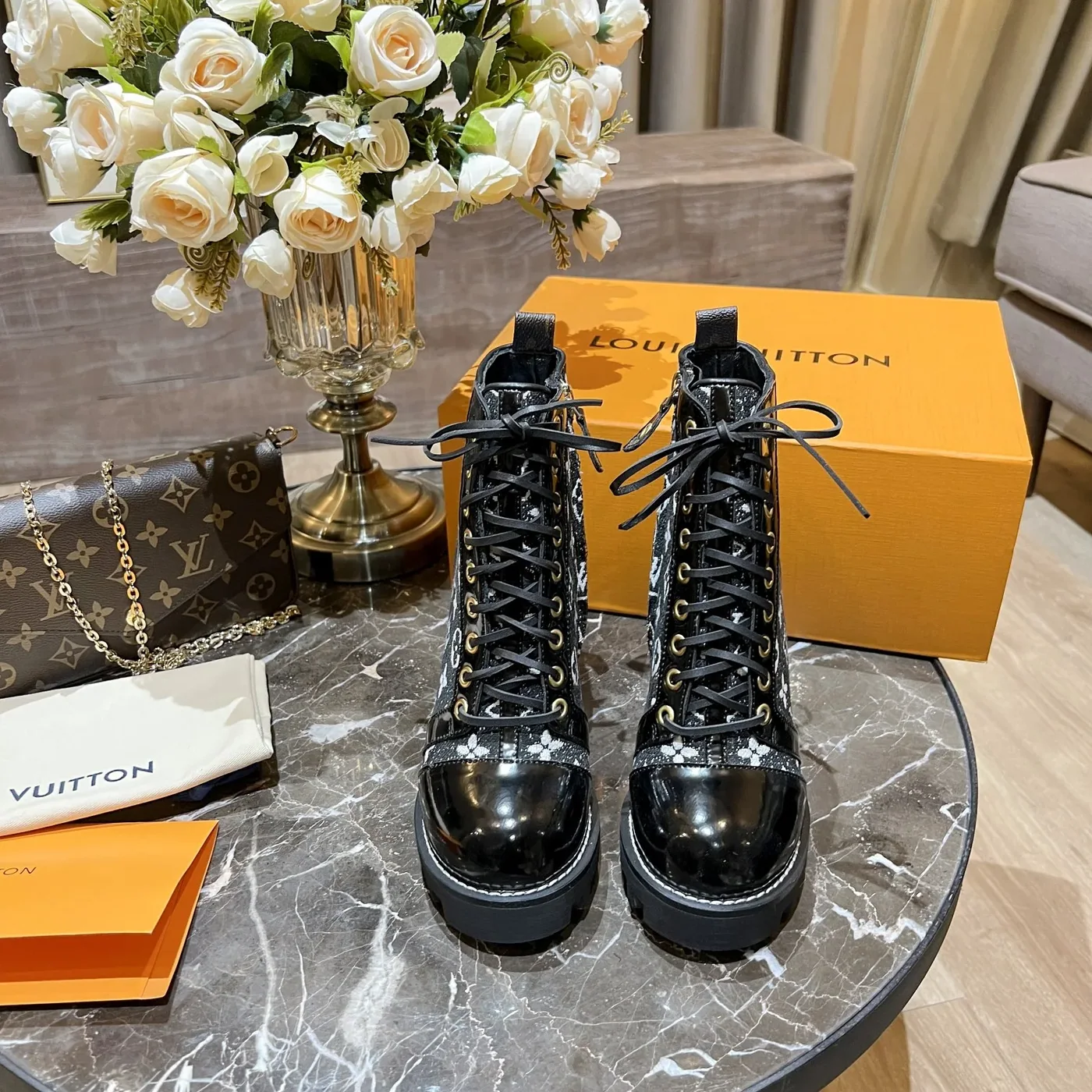 Louis Vuitton Star Trail Ankle Boots Black for Women Louis Vuitton Star Trail Ankle Boots Black for Women