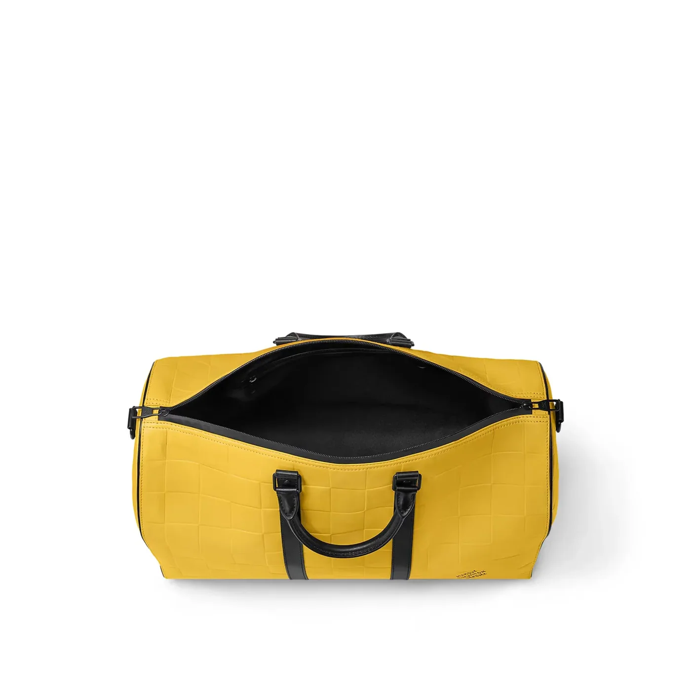 Louis Vuitton Keepall Bandouliere 50 Travel Bag in Yellow Black Hardware Louis Vuitton Keepall Bandouliere 50 Travel Bag in Yellow Black Hardware