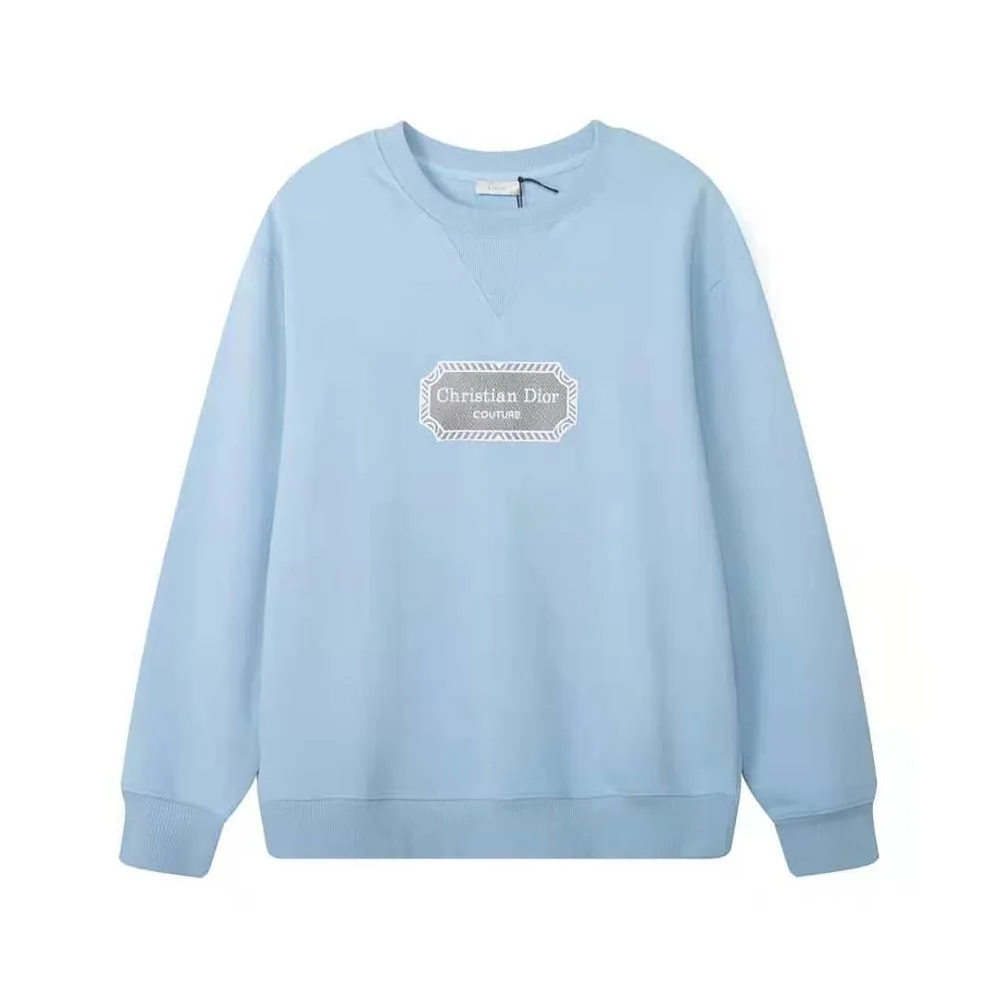 Dior Christian Dior Couture Sweatshirt Blue Cotton Fleece for Men