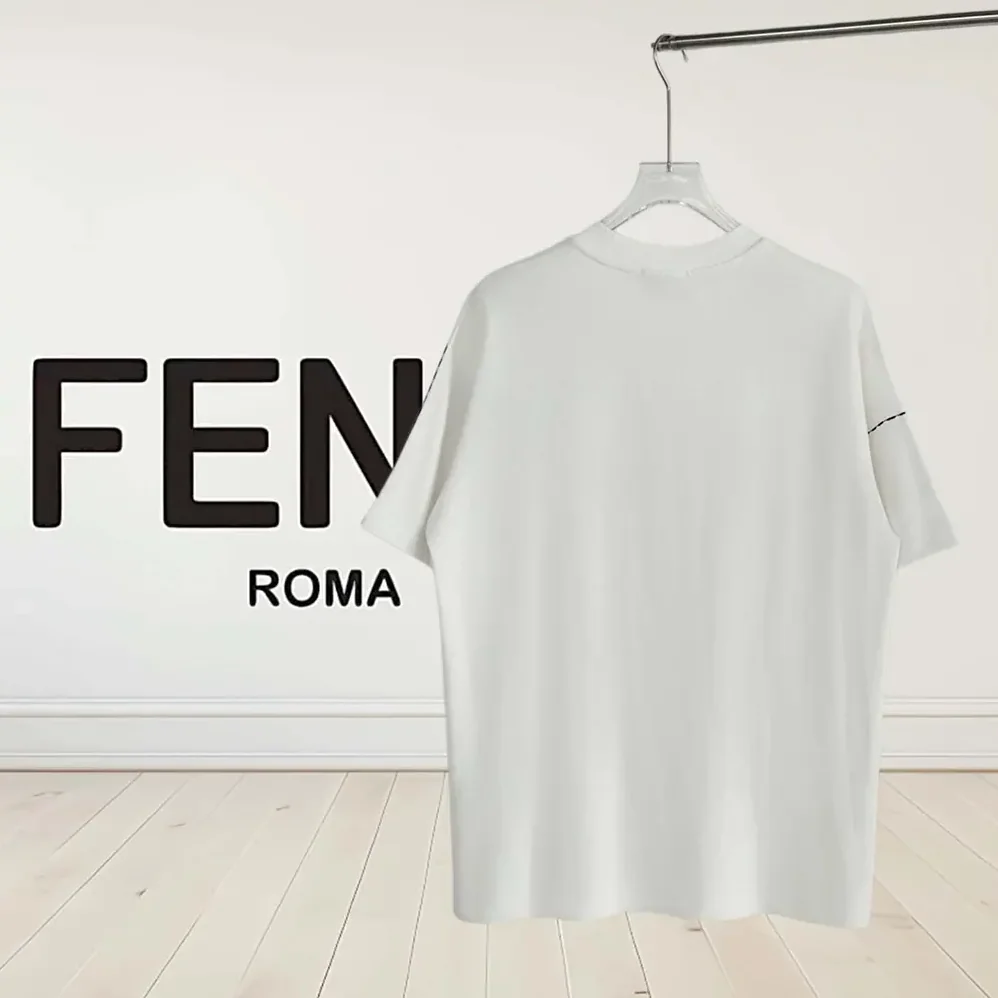 Fendi White Cotton T for Men in shirt