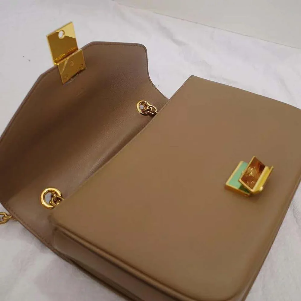 Celine Medium C Bag in Shiny Calfskin Leather for Women in Sandy Celine Medium C Bag in Shiny Calfskin Leather for Women in Sandy