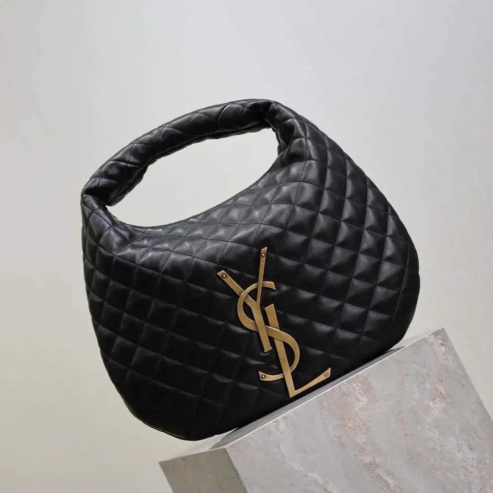 Saint Laurent YSL Icare Hobo In Quilted Nappa for Women in Black Saint Laurent YSL Icare Hobo In Quilted Nappa for Women in Black