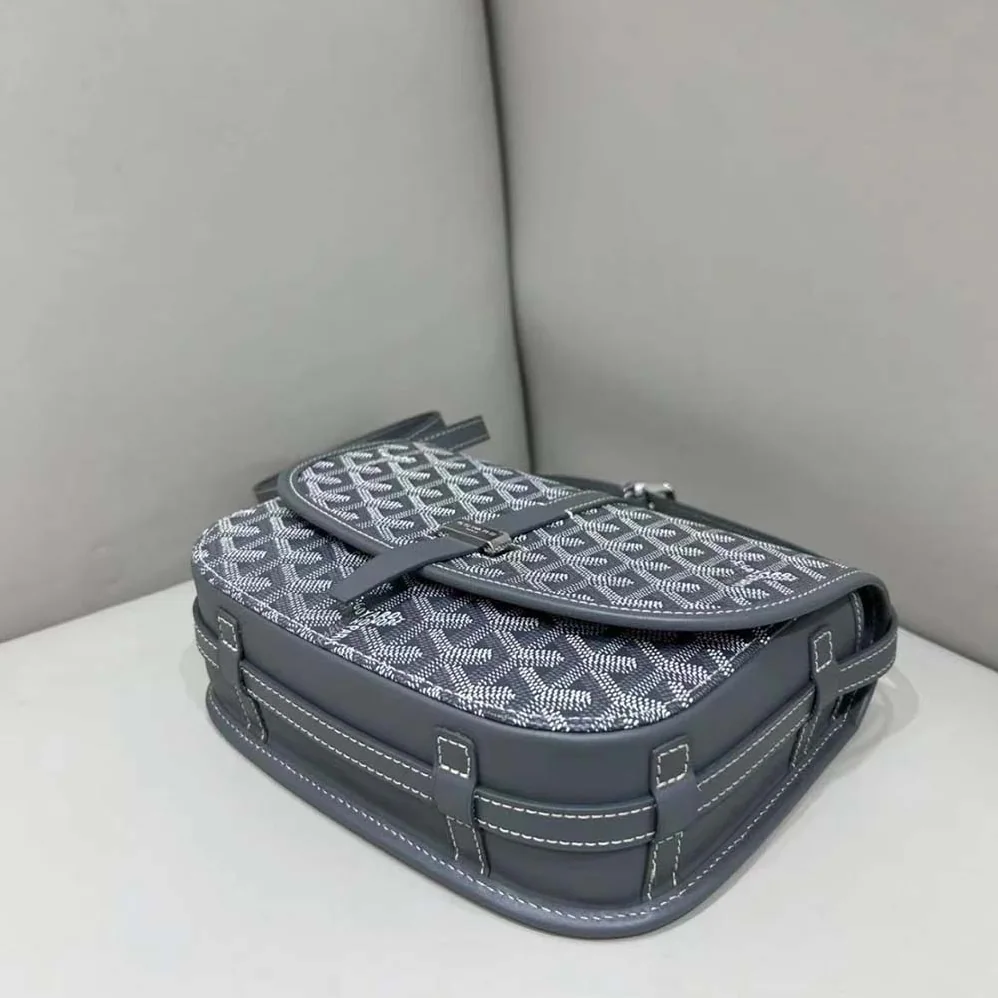 Goyard Belvedere MM Bag for Unisex in Gray