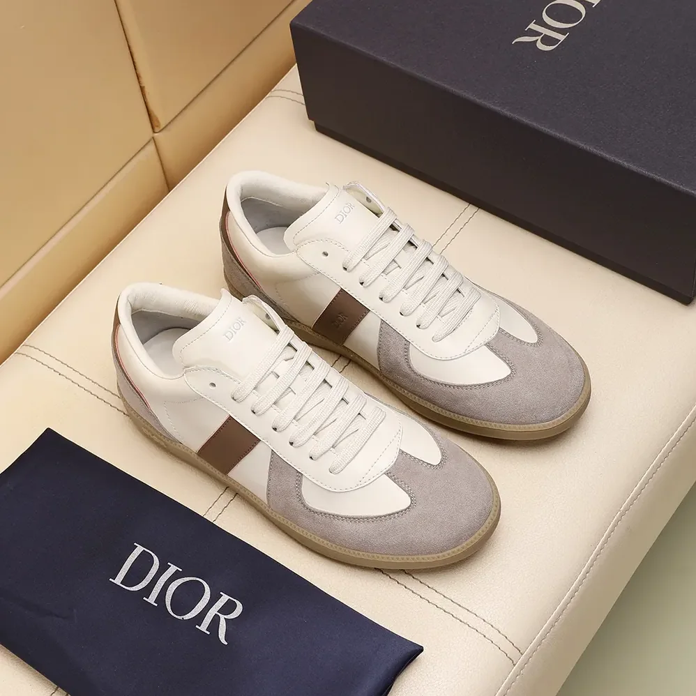 Dior B01 Matchpoint Sneaker Gray and White Smooth Calfskin with Gray Suede for Unisex Dior B01 Matchpoint Sneaker Gray and White Smooth Calfskin with Gray Suede for Unisex