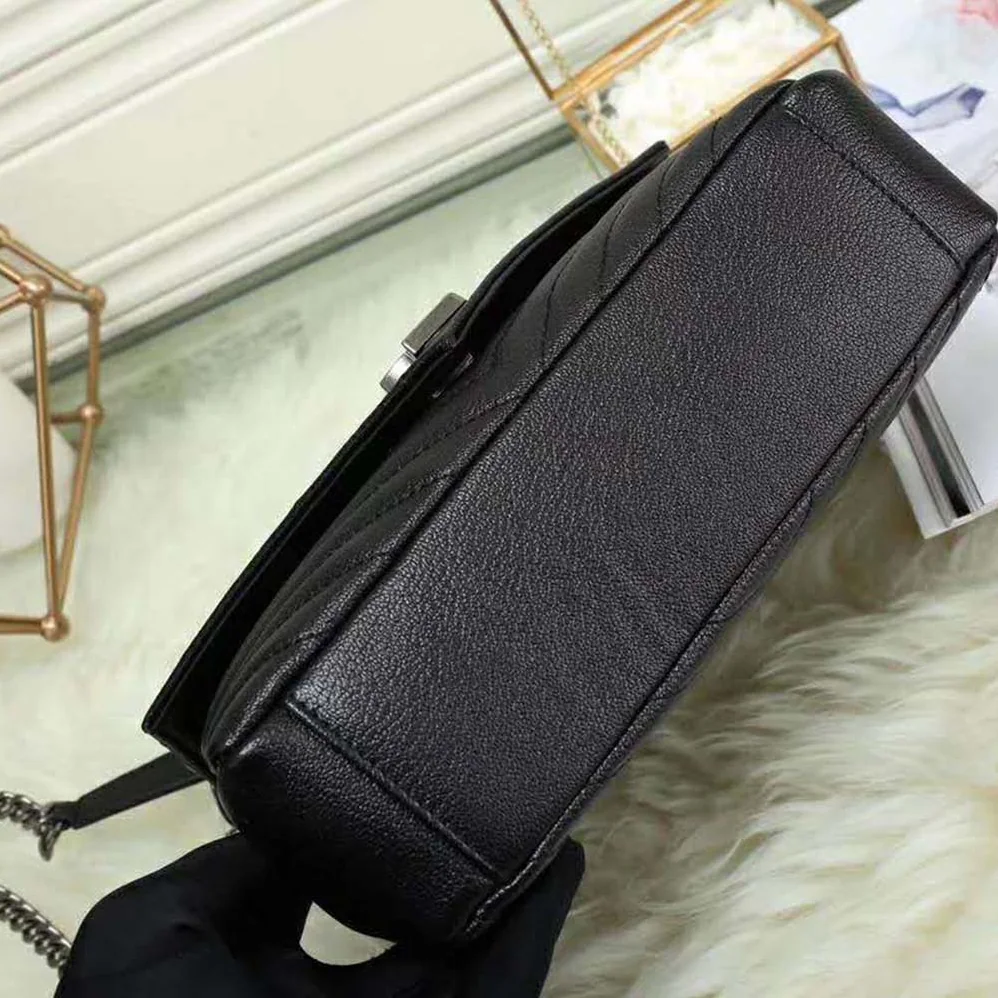 Saint Laurent YSL Classic Large College Bag Matelasse Leather in Black