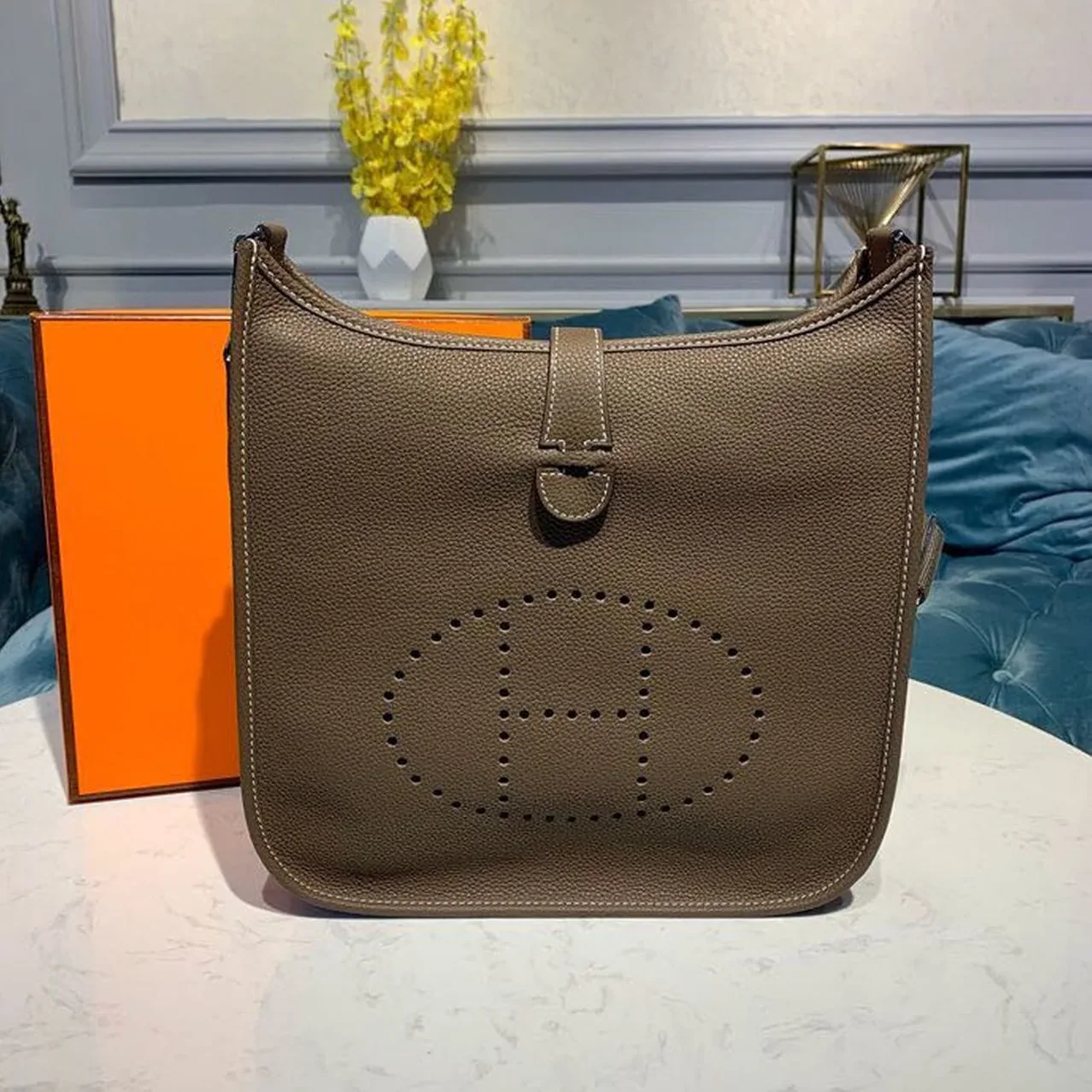 Hermes Evelyne III GM Bag Brown / Hermes Evelyne III GM Bag Brown /