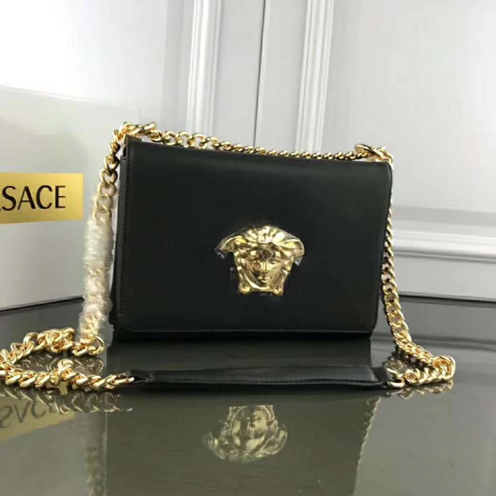 Versace Medusa Head Evening Clutch Bag for Women in Black