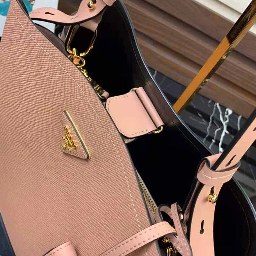Prada Saffiano Leather Prada Matinee Bag for Women in Pink Prada Saffiano Leather Prada Matinee Bag for Women in Pink