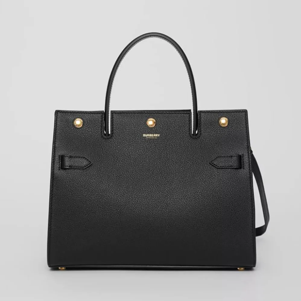 Burberry Small Leather Title Bag for Women in Black Burberry Small Leather Title Bag for Women in Black