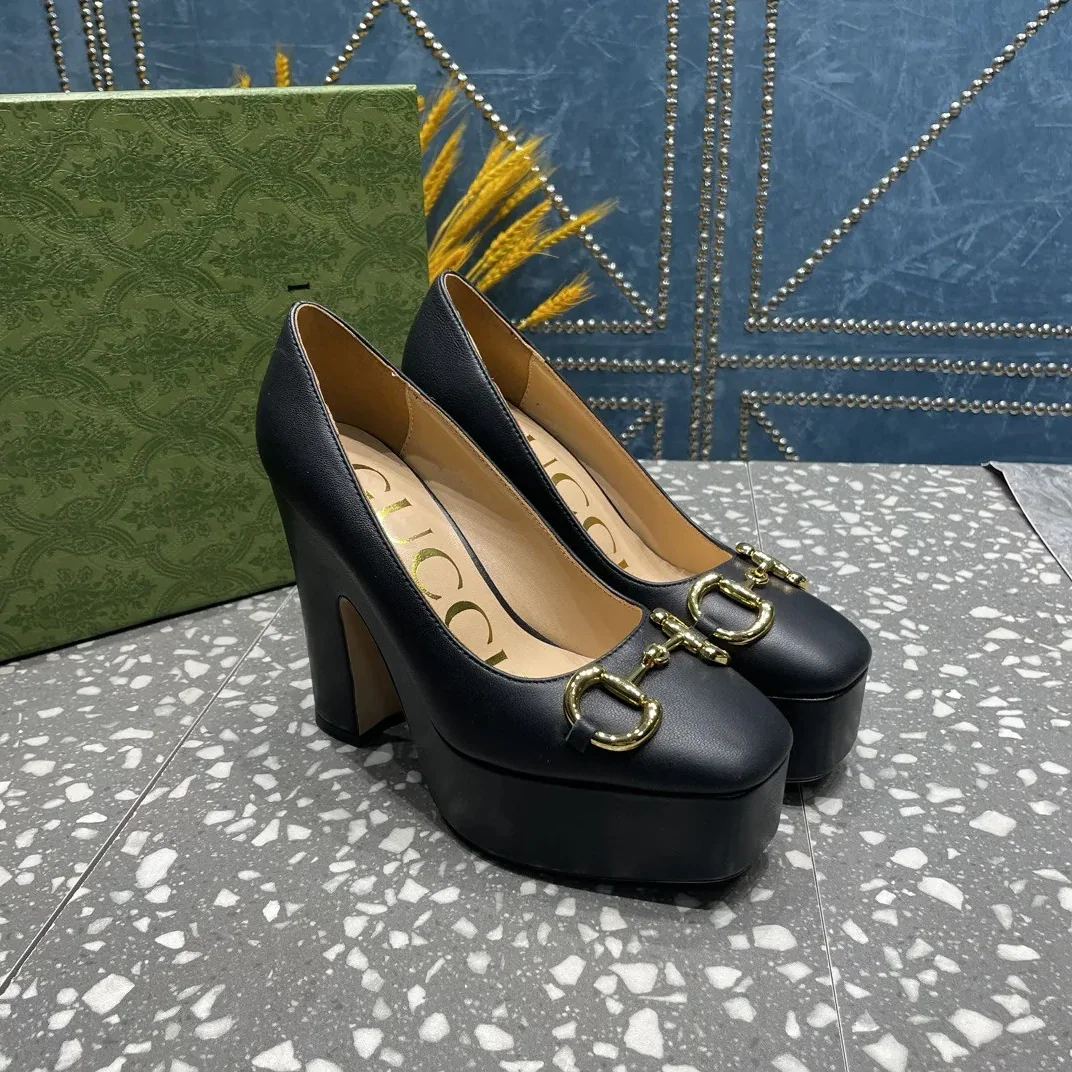 Gucci High Heel Pump With Horsebit Black Gucci High Heel Pump With Horsebit Black