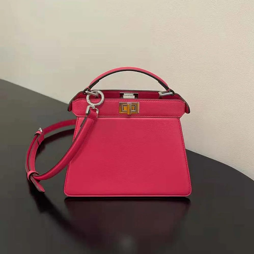 Fendi Peekaboo ISeeU Petite Rose Padded Nappa Leather Bag for Women Fendi Peekaboo ISeeU Petite Rose Padded Nappa Leather Bag for Women