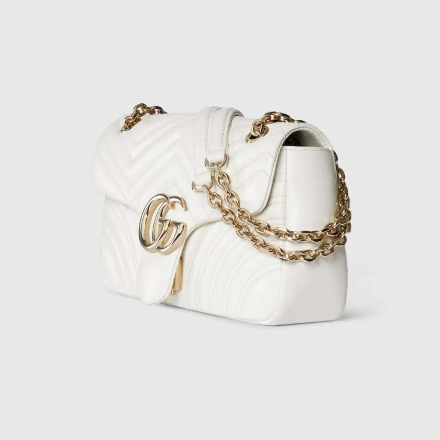 Gucci Marmont Medium Shoulder Bag in White Gold Hardware Gucci Marmont Medium Shoulder Bag in White Gold Hardware