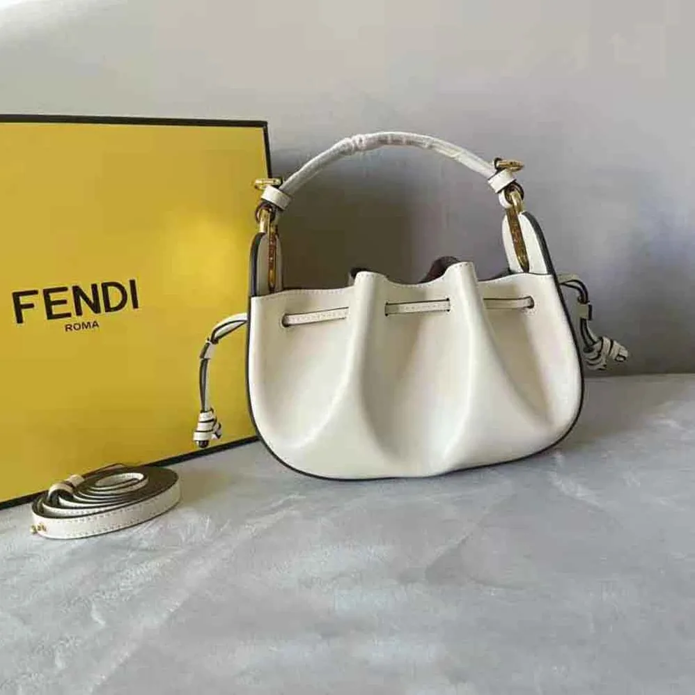 Fendi Pomodorino White Leather Mini for Women in Bag Fendi Pomodorino White Leather Mini for Women in Bag