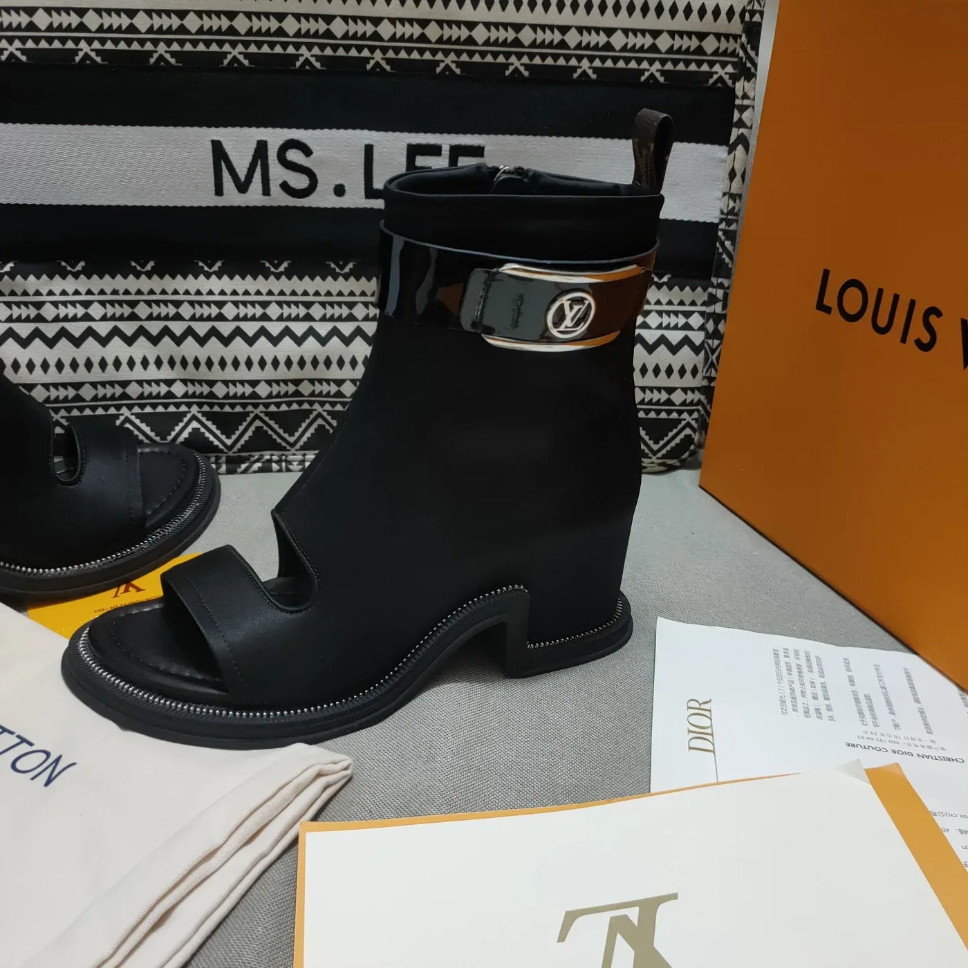 Louis Vuitton Moonlight Ankle Boots Black LV 1AA0H5