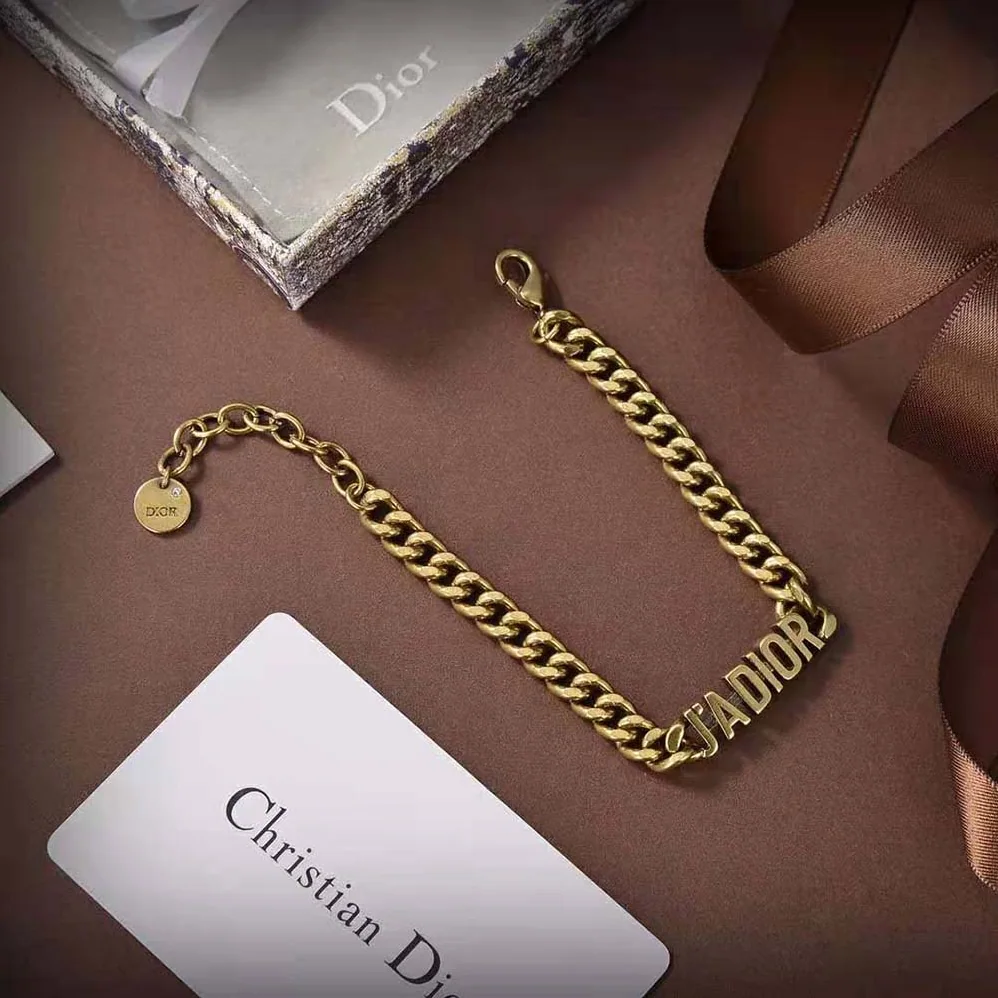 Dior J Adior Bracelet Antique Gold for Women in Finish Metal Dior J Adior Bracelet Antique Gold for Women in Finish Metal