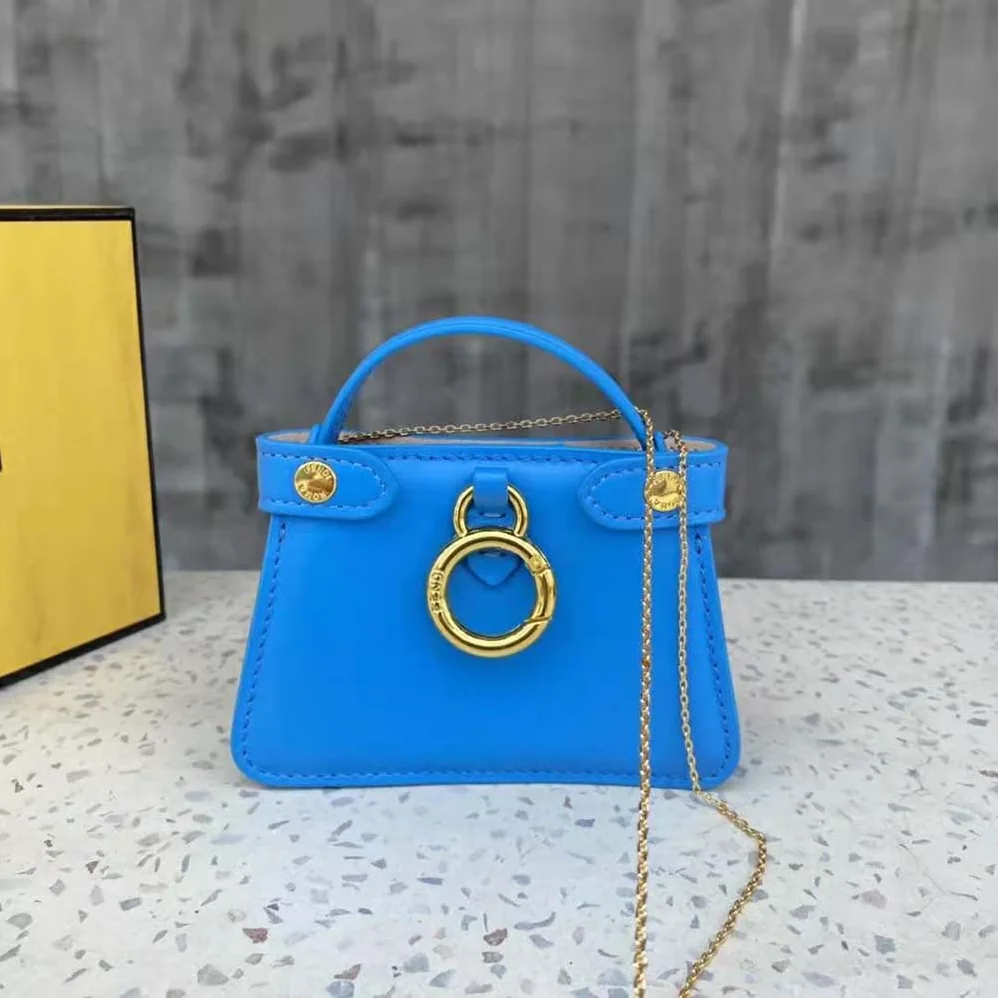 Fendi Pico Peekaboo Charm Light Nappa Leather Charm for Women in Blue Fendi Pico Peekaboo Charm Light Nappa Leather Charm for Women in Blue