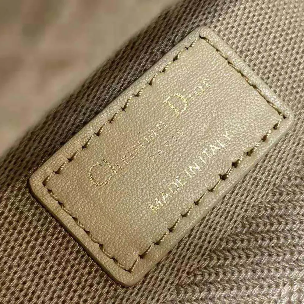 Dior Medium Lady D-lite Bag Natural D-Lace Embroidery with 3D Macramé Effect for Women