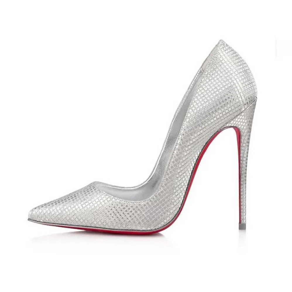 Christian Louboutin So Kate 120 mm Heel Height for Women in Silver Christian Louboutin So Kate 120 mm Heel Height for Women in Silver