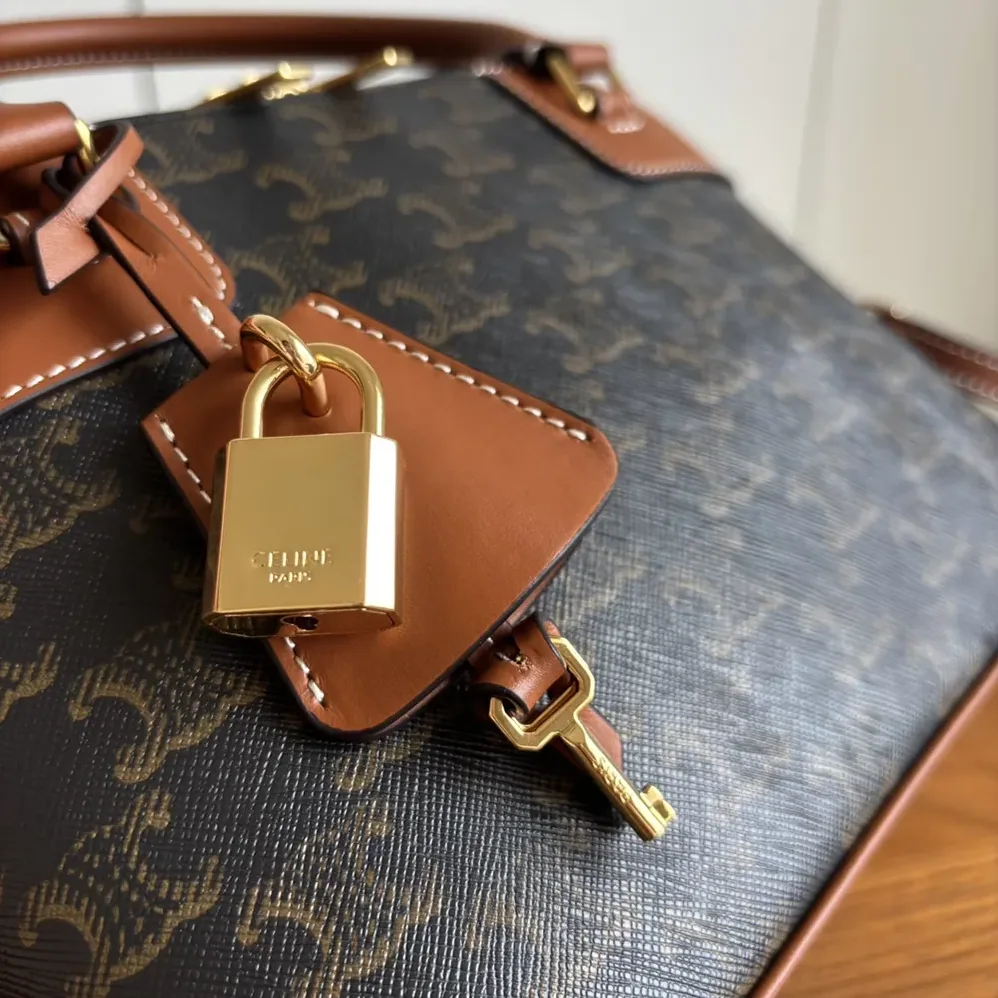 Celine Teen Honorine Bag in Triomphe Canvas and Calfskin for Women Celine Teen Honorine Bag in Triomphe Canvas and Calfskin for Women
