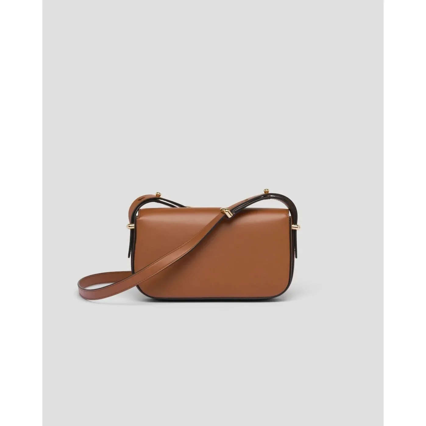 Prada Leather Shoulder Cognac Bag 1BD339_ASK_F0XUG_V_MTO- / 8 Inches