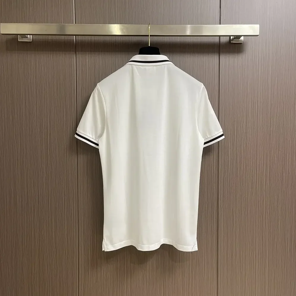 Dior Polo Shirt with Bee Embroidery White Cotton Piqué for Men