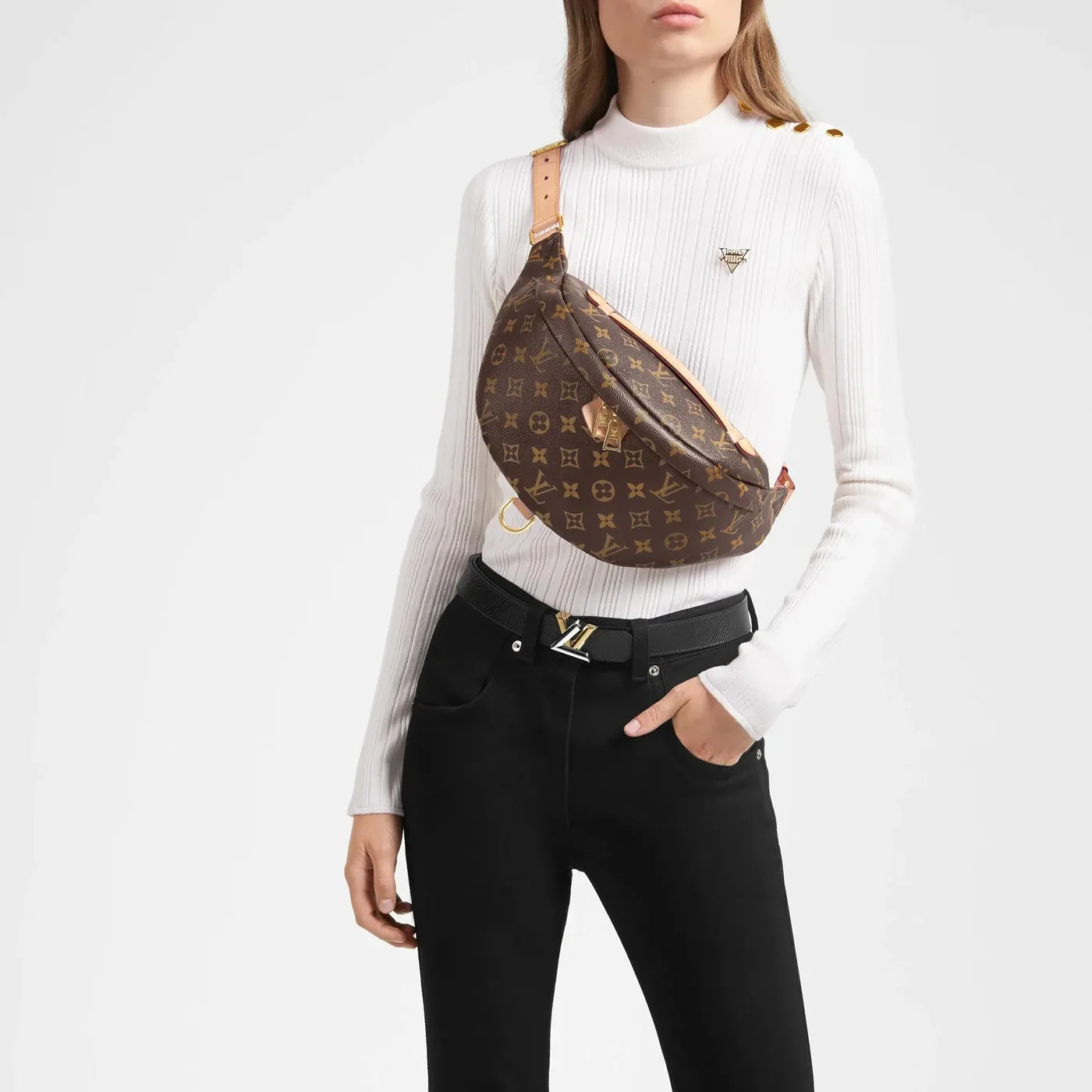 Louis Vuitton Bumbag in Brown Monogram Gold Hardware