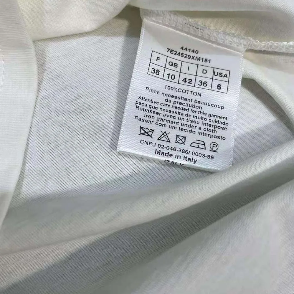 Dior ‘I Say I' T-shirt Ecru Cotton Jersey and Linen for Women