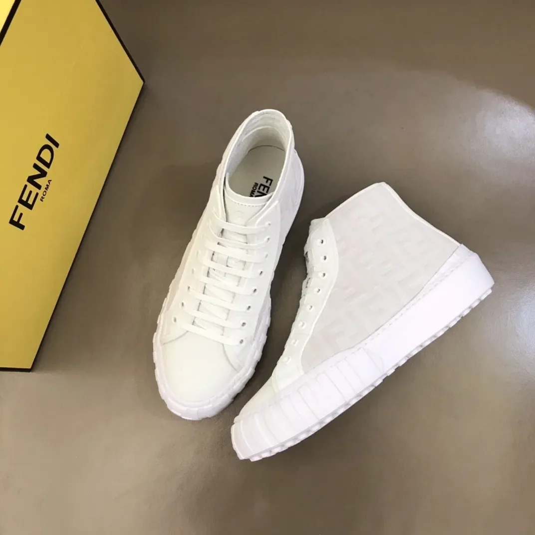Fendi Flow High Tops Sneakers White 7E1424
