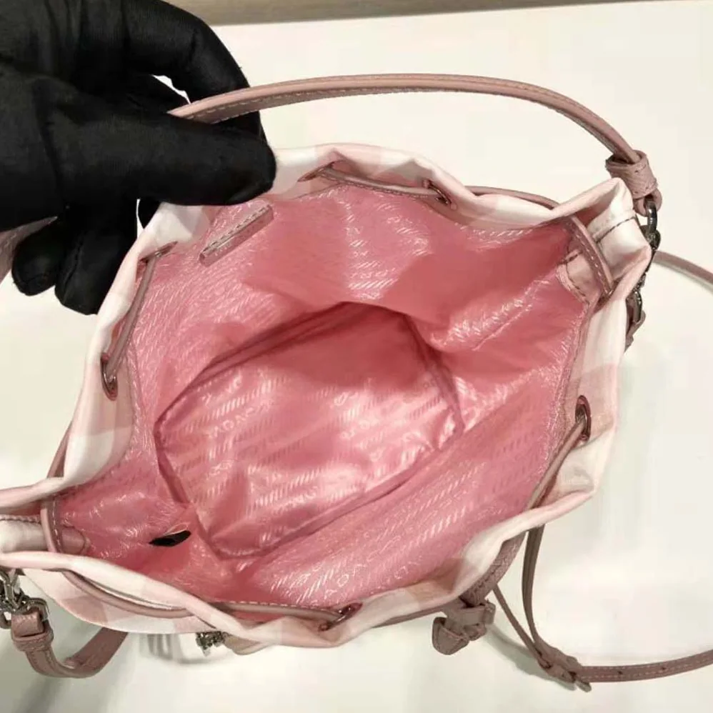 Prada Duet Printed Re-Nylon Bag for Women in Pink Prada Duet Printed Re-Nylon Bag for Women in Pink