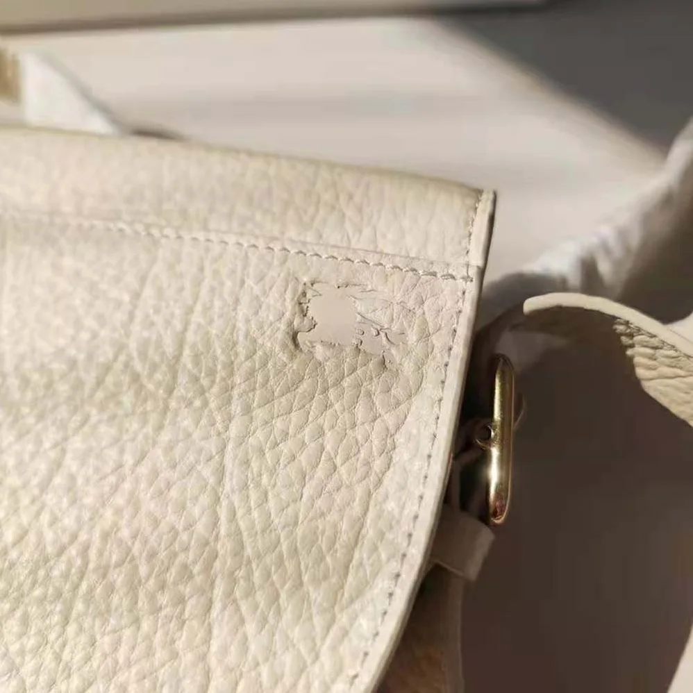 Burberry Chess Satchel for Women in White Burberry Chess Satchel for Women in White