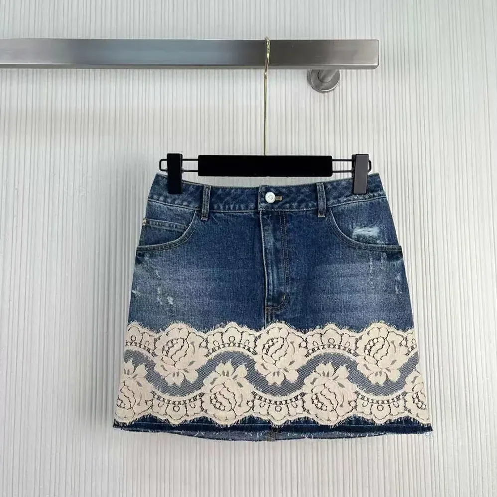 Dolce Gabbana D&G Denim Skirt with Lace-F4C6NDG8 for Women Dolce Gabbana D&G Denim Skirt with Lace-F4C6NDG8 for Women