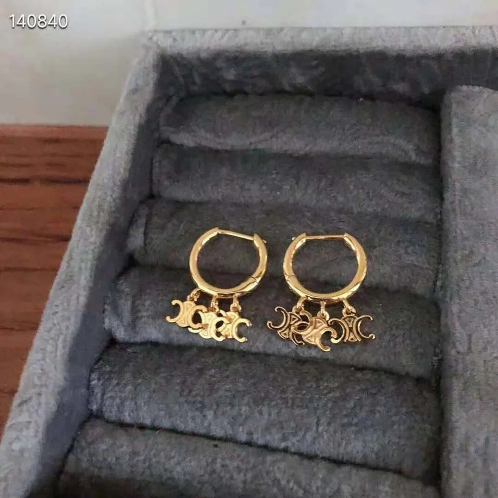 Celine Triomphe Trio Hoops in Brass with Gold Finishgold for Women Celine Triomphe Trio Hoops in Brass with Gold Finishgold for Women