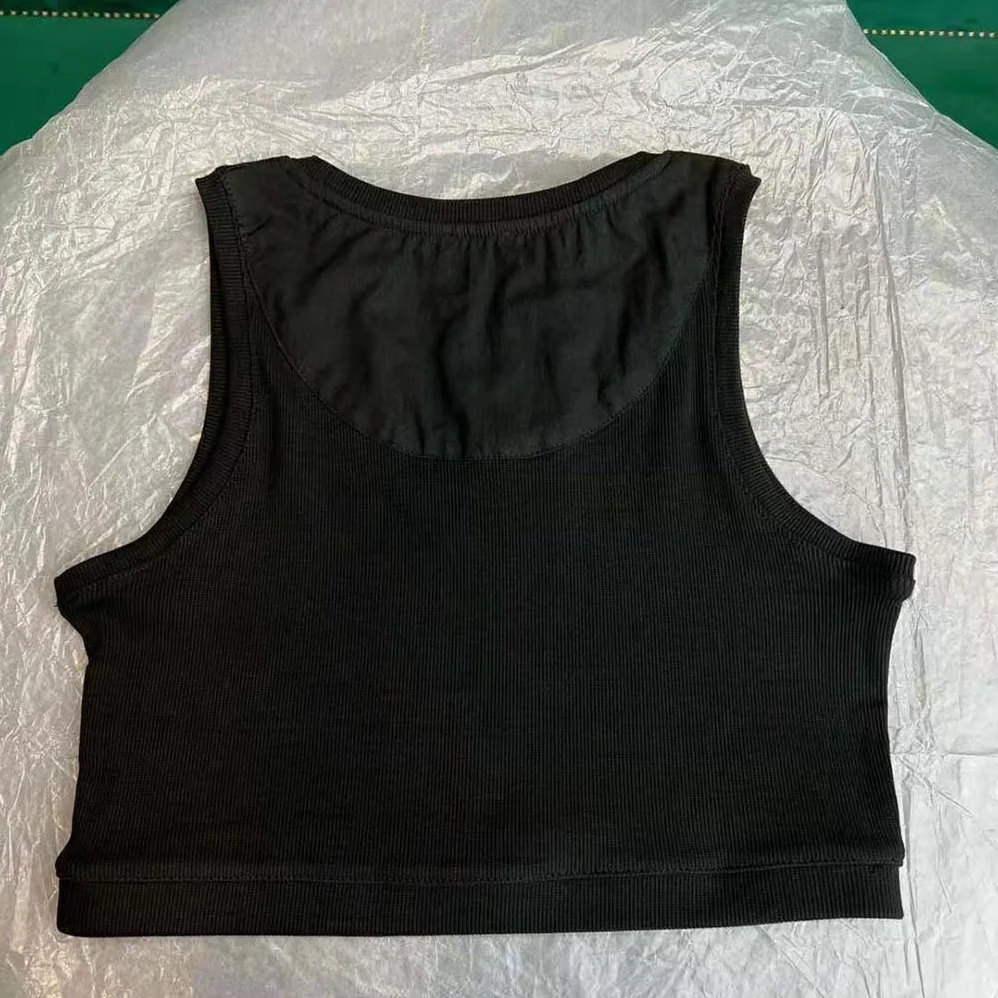 Loewe Cropped Anagram Tank Top in Cotton for Women in Black Loewe Cropped Anagram Tank Top in Cotton for Women in Black