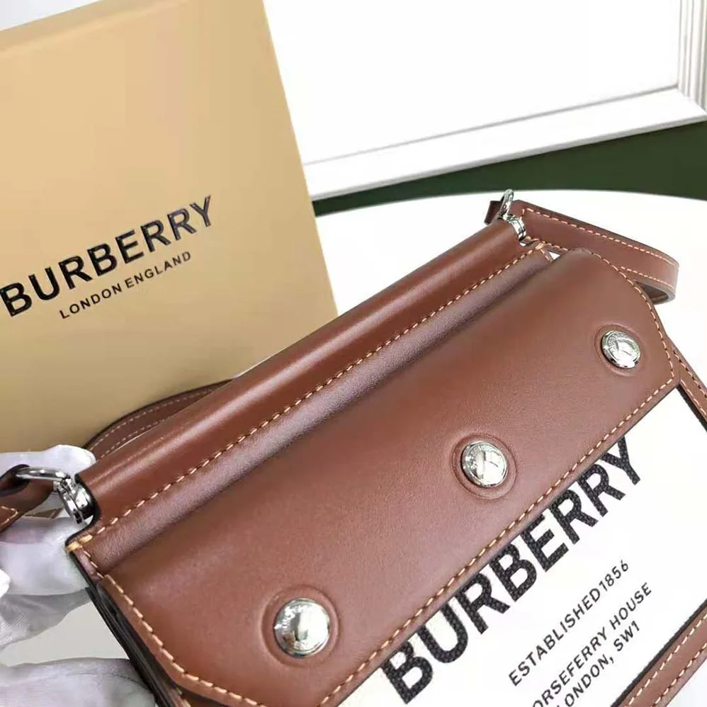 Burberry Mini Horseferry Print Title Bag with Pocket Detail for Women