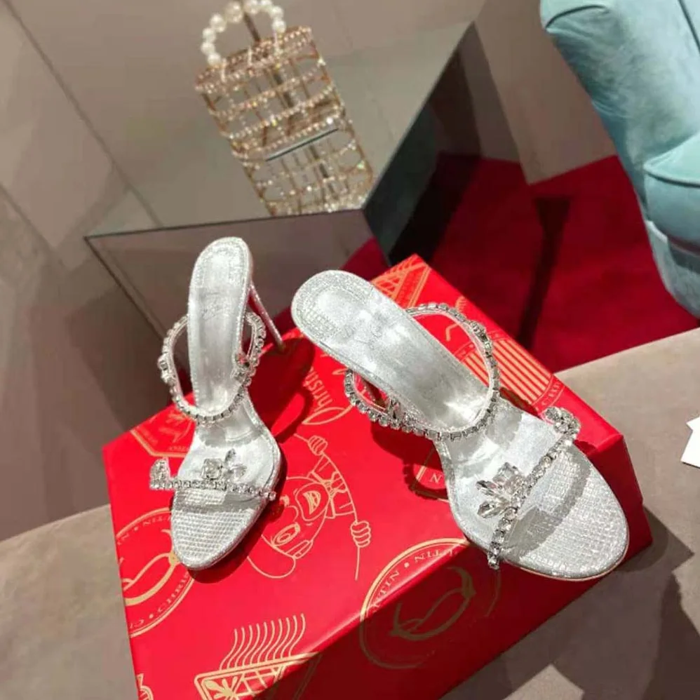 Christian Louboutin Just Queen 100 mm Heel Height for Women in Silver Christian Louboutin Just Queen 100 mm Heel Height for Women in Silver
