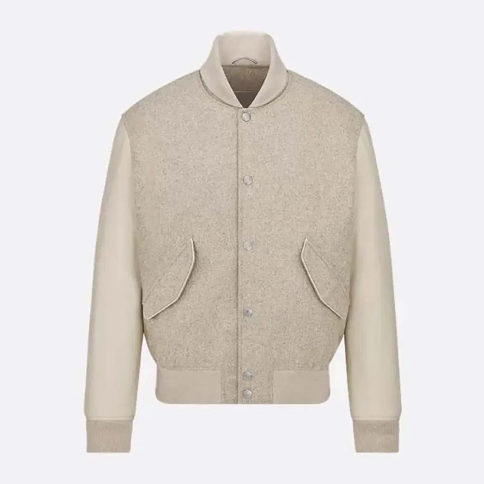 Dior Jacket Ecru Cowhide Leather for Men Dior Jacket Ecru Cowhide Leather for Men